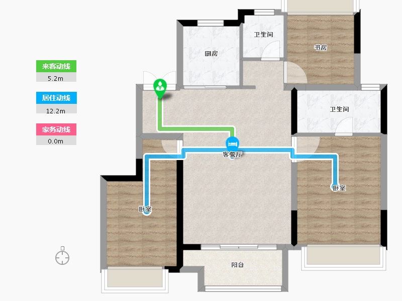 江苏省-常州市-新城逸隽-92.00-户型库-动静线