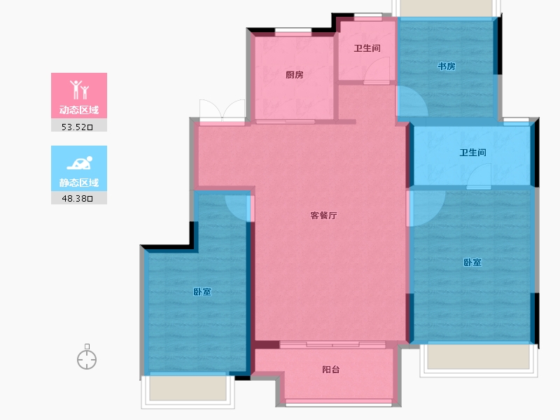 江苏省-常州市-新城逸隽-92.00-户型库-动静分区