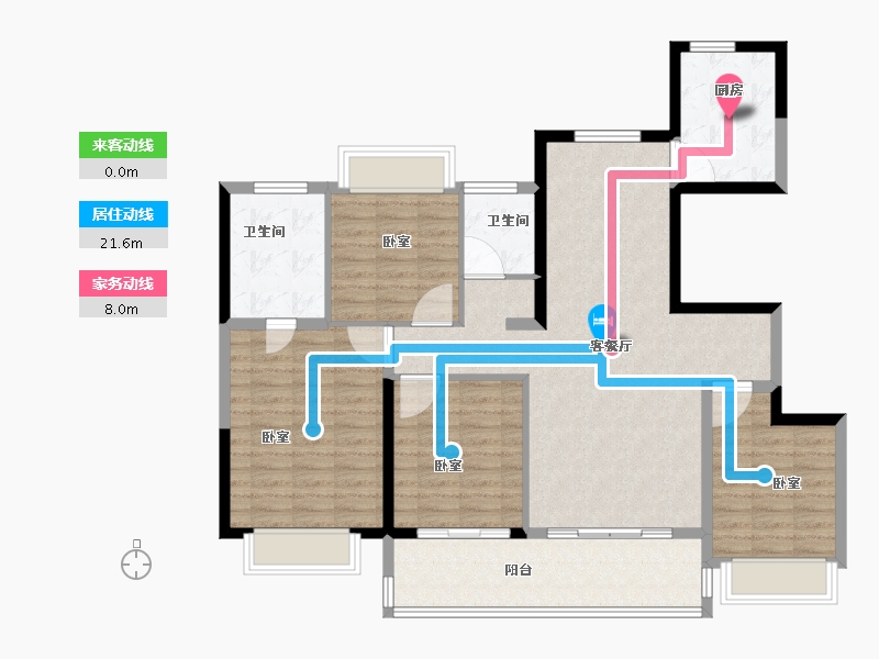 江苏省-南京市-钟山峰景-114.00-户型库-动静线