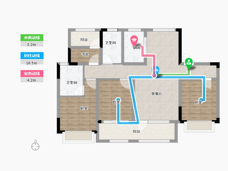 山东省-青岛市-中南漫悦湾-100.01-户型库-动静线