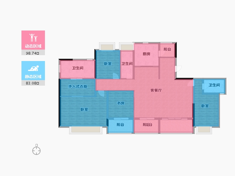 河南省-南阳市-华侨城天鹅堡-164.90-户型库-动静分区