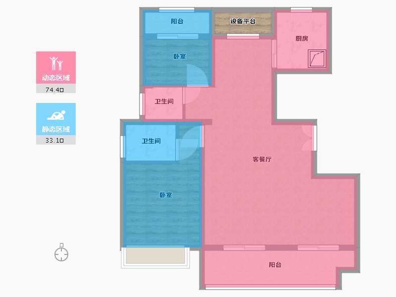 安徽省-安庆市-东方城市公园-99.00-户型库-动静分区