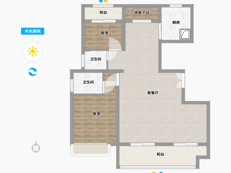 安徽省-安庆市-东方城市公园-99.00-户型库-采光通风