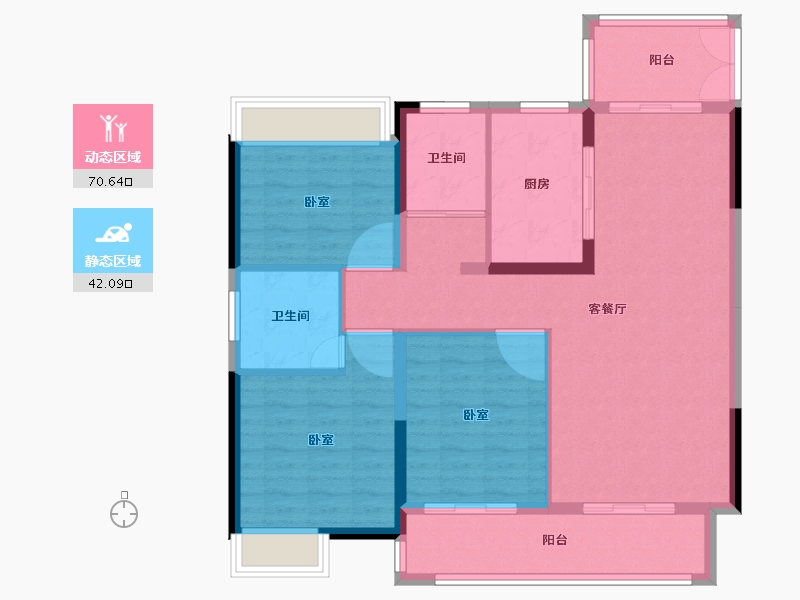 河南省-南阳市-上海花园-102.23-户型库-动静分区