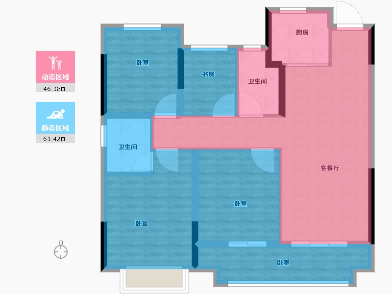 安徽省-黄山市-黄山弘元新安郡-97.00-户型库-动静分区