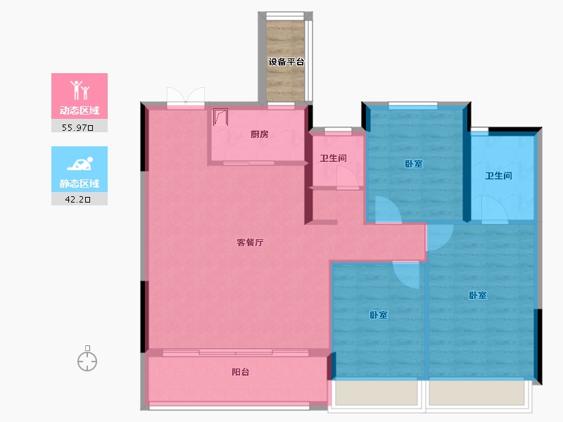 浙江省-丽水市-华鸿云悦尚品苑-92.00-户型库-动静分区