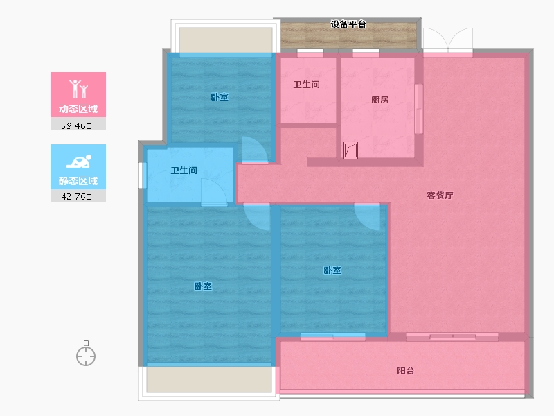 浙江省-丽水市-华鸿云悦尚品苑-95.00-户型库-动静分区