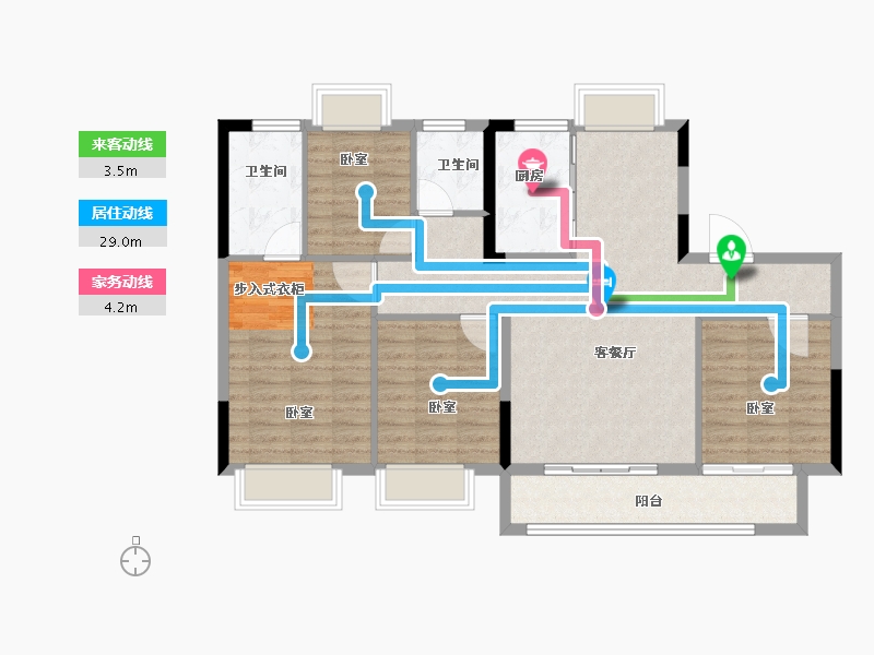 江西省-景德镇市-九颂山河菁华轩-104.00-户型库-动静线