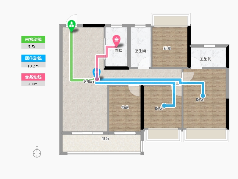 江苏省-南京市-滨江嘉品-100.00-户型库-动静线