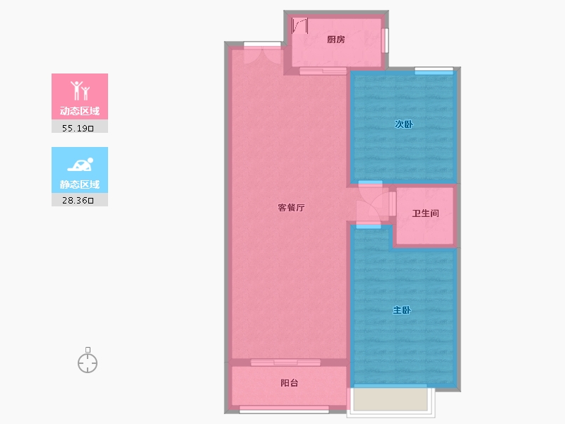 甘肃省-天水市-天麟名城苑-74.52-户型库-动静分区