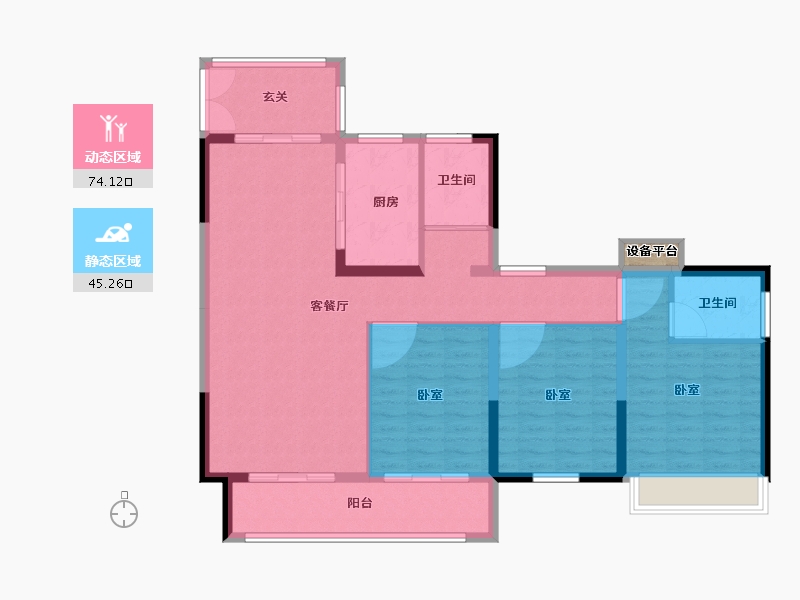 河南省-南阳市-上海花园-108.34-户型库-动静分区