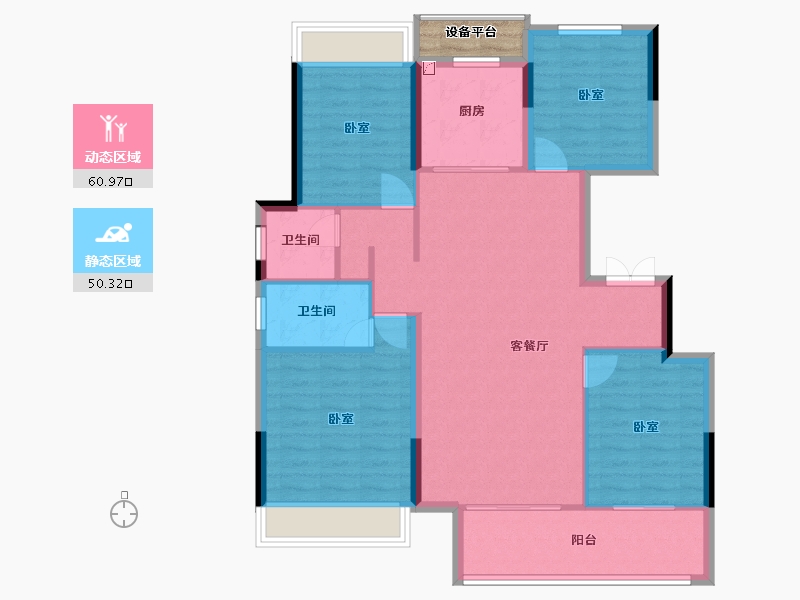 浙江省-丽水市-华鸿云悦尚品苑-103.00-户型库-动静分区