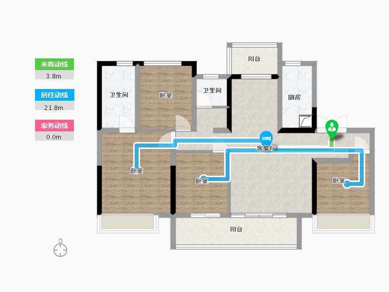 江苏省-徐州市-金泰·悦城-109.00-户型库-动静线