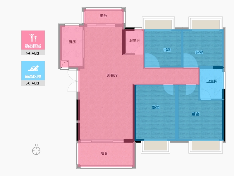 江西省-赣州市-星州润达国际城-104.00-户型库-动静分区