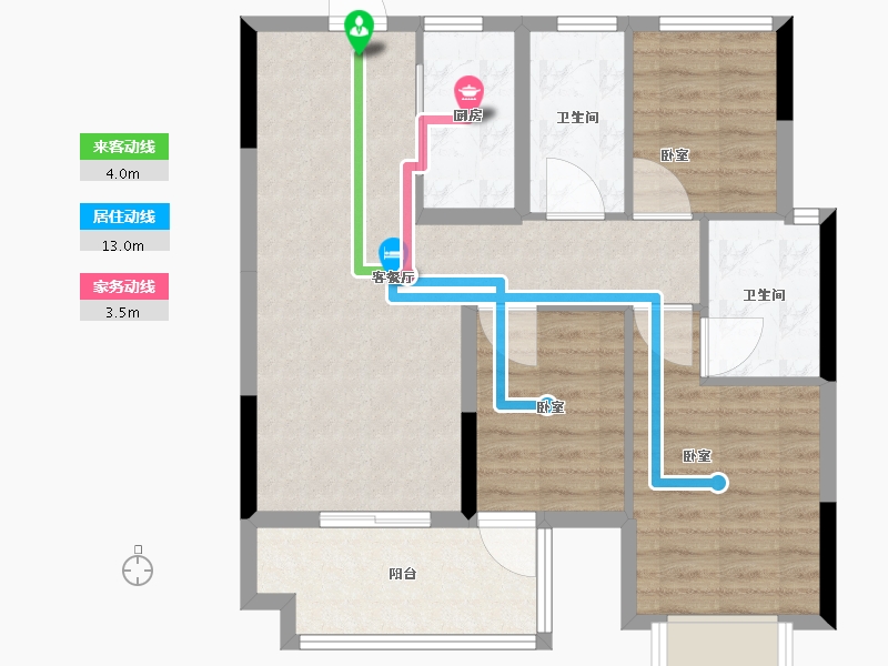 江西省-南昌市-东投国贸海棠之恋-78.01-户型库-动静线