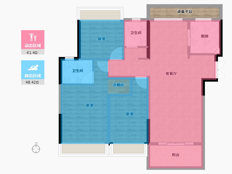 河南省-许昌市-恒达玖玺府-103.00-户型库-动静分区