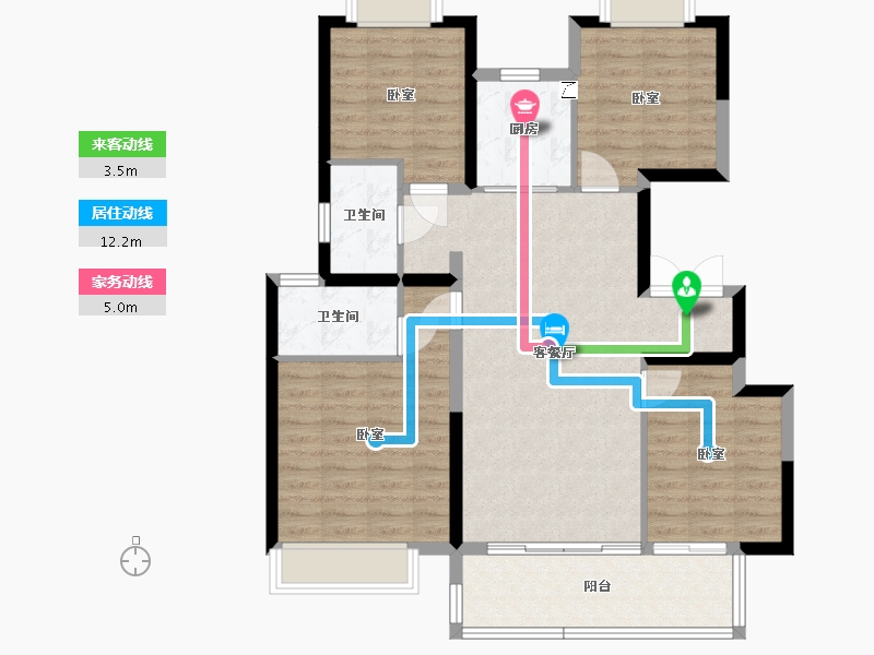 江苏省-徐州市-金泰·悦城-98.00-户型库-动静线