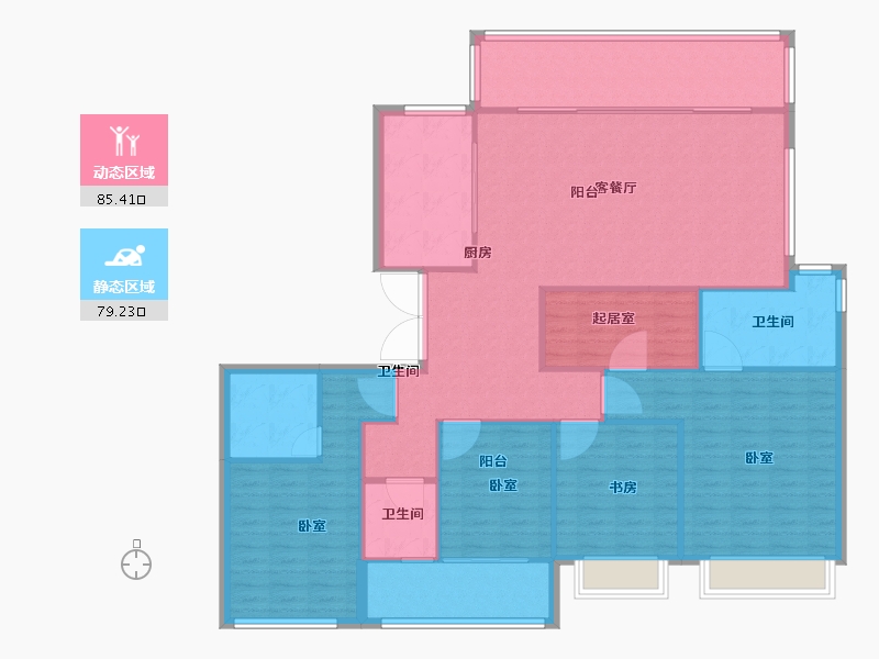 江苏省-南京市-万科翡翠滨江-152.00-户型库-动静分区