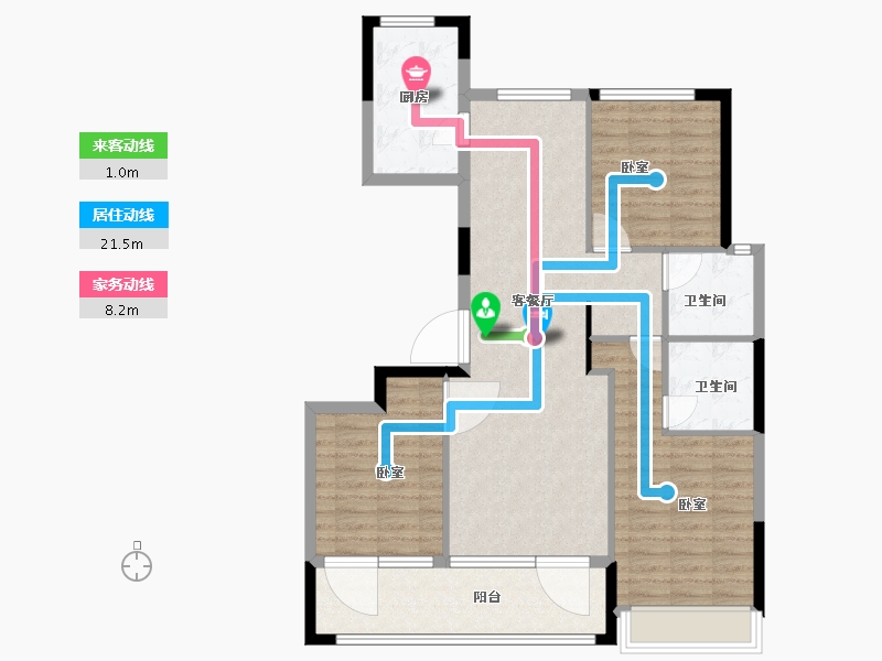 山东省-青岛市-慧通理想之城-100.00-户型库-动静线