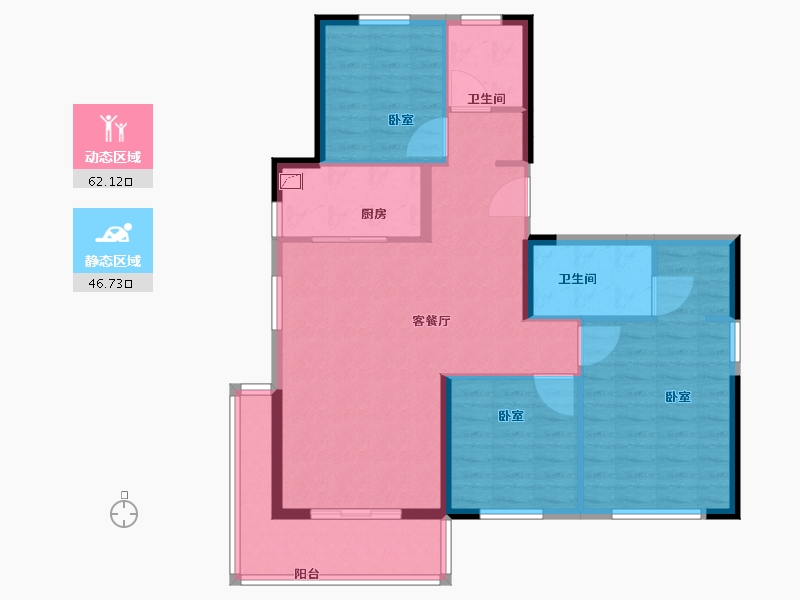 江苏省-无锡市-山河万物-98.00-户型库-动静分区