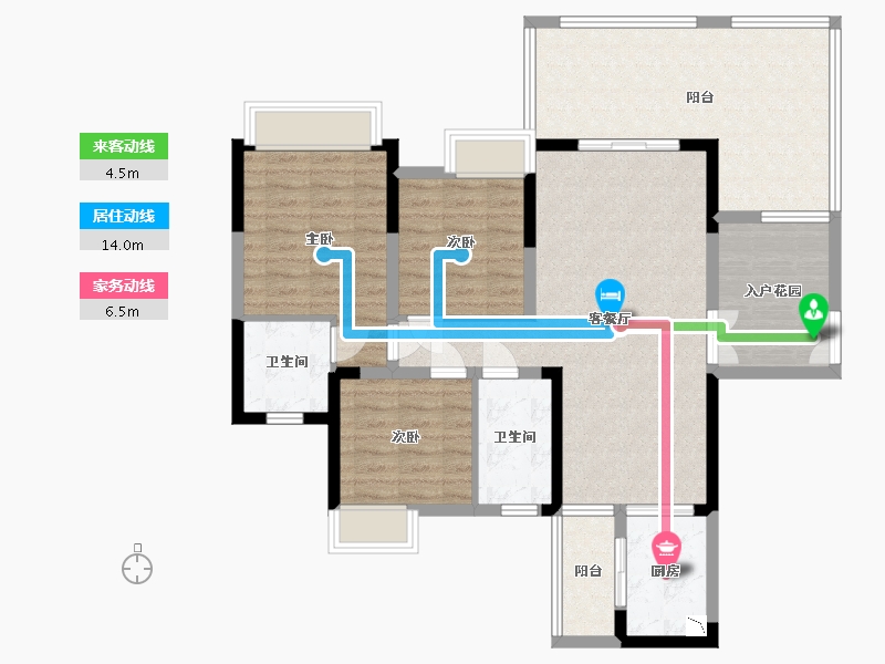 贵州省-遵义市-中建幸福城-105.55-户型库-动静线