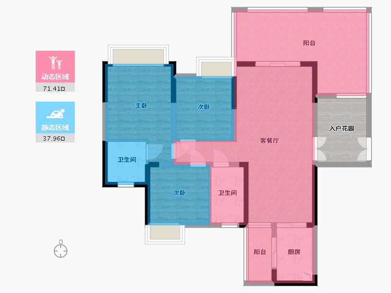 贵州省-遵义市-中建幸福城-105.55-户型库-动静分区