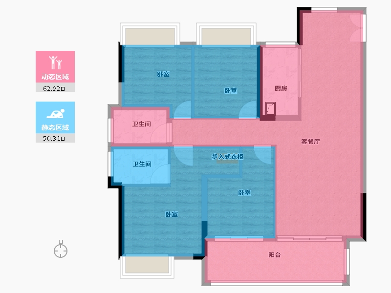 江西省-赣州市-嘉福·樾府-102.00-户型库-动静分区