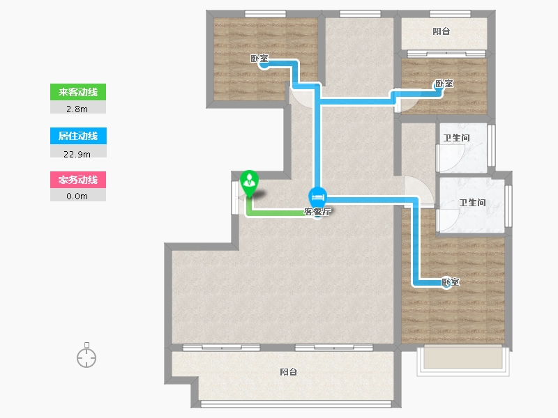 安徽省-安庆市-东方城市公园-110.00-户型库-动静线