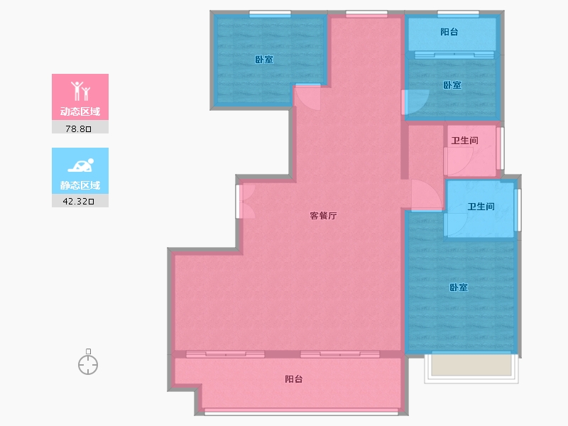 安徽省-安庆市-东方城市公园-110.00-户型库-动静分区