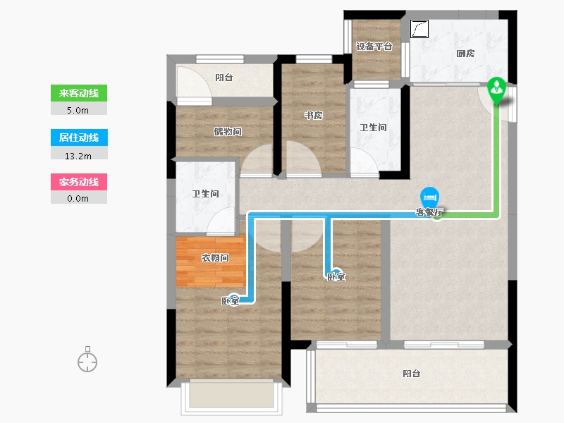 河南省-南阳市-蓝光未来辰悦-94.00-户型库-动静线