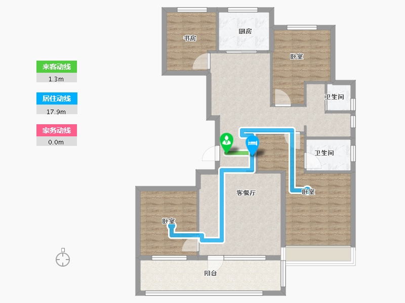 山东省-威海市-佳源海棠府-112.20-户型库-动静线