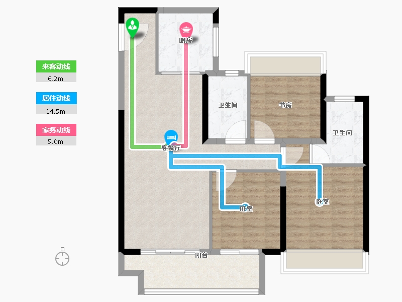 江苏省-常州市-新城逸隽-92.00-户型库-动静线