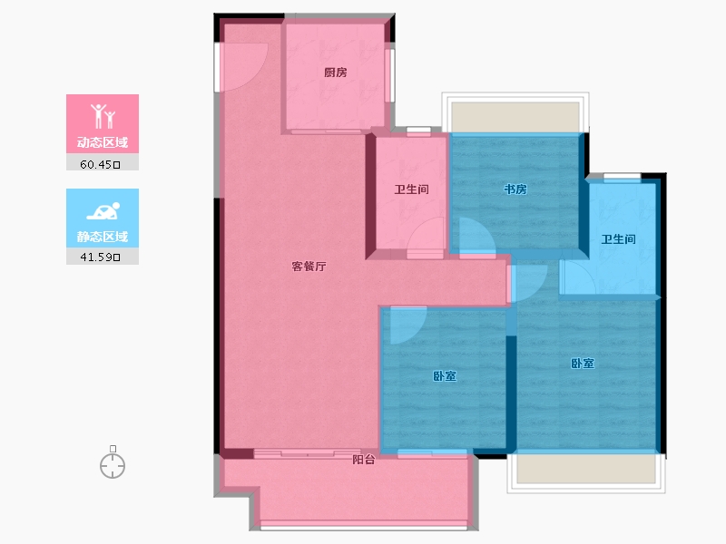 江苏省-常州市-新城逸隽-92.00-户型库-动静分区