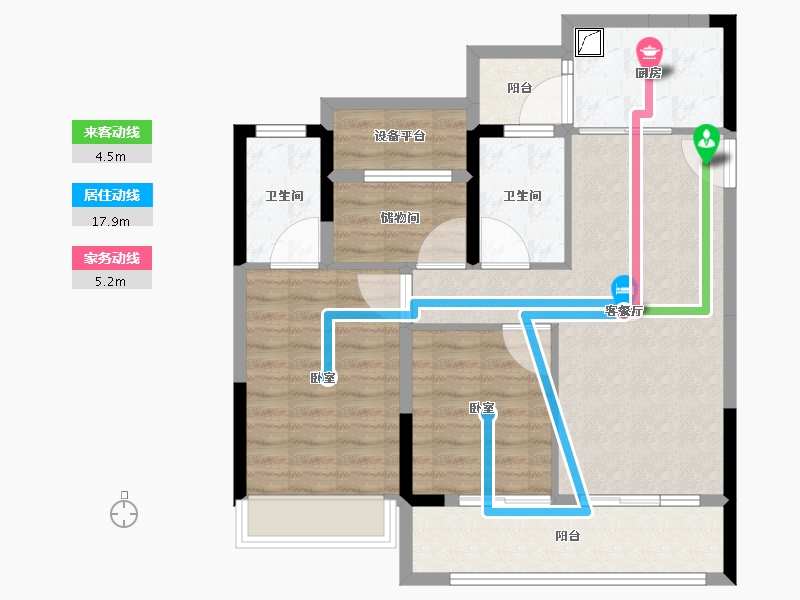 河南省-南阳市-蓝光未来辰悦-86.01-户型库-动静线