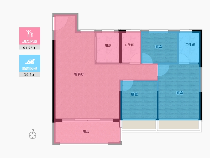 浙江省-绍兴市-三盛汝悦璟园-92.01-户型库-动静分区