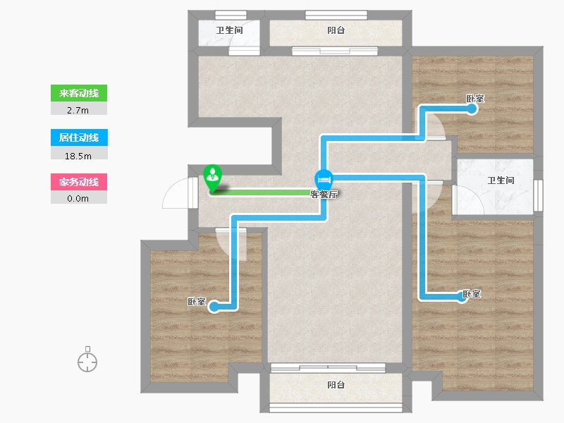 山东省-枣庄市-云溪九里-73.40-户型库-动静线