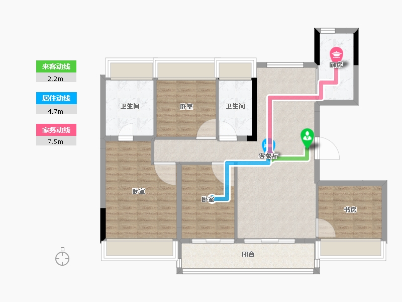 江苏省-常州市-万达光语未来-100.00-户型库-动静线