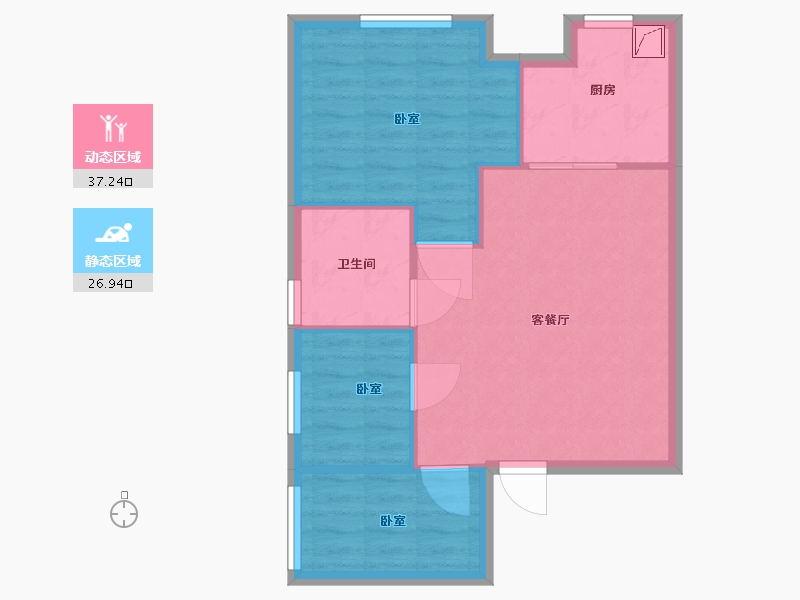 河南省-郑州市-万熙天地-57.99-户型库-动静分区