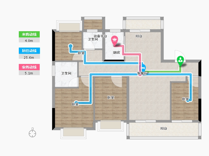 江西省-南昌市-东投国贸海棠之恋-116.01-户型库-动静线