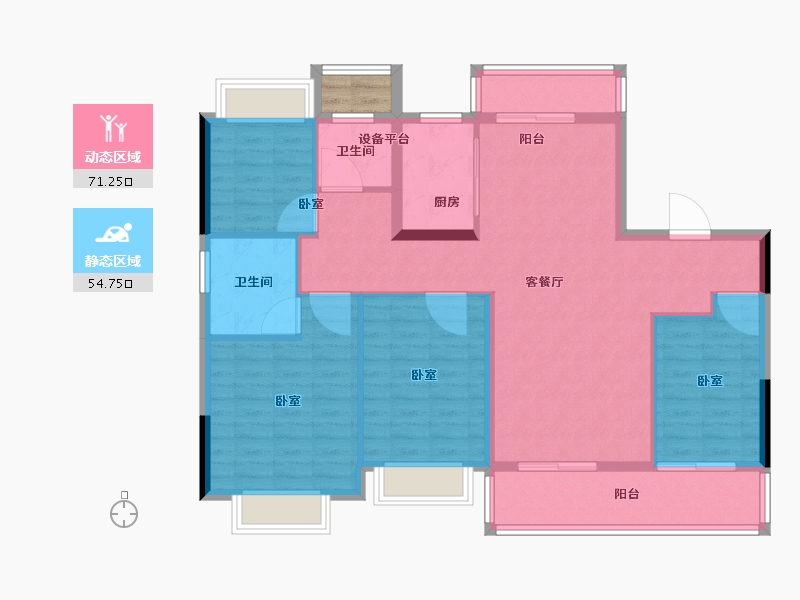 江西省-南昌市-东投国贸海棠之恋-116.01-户型库-动静分区