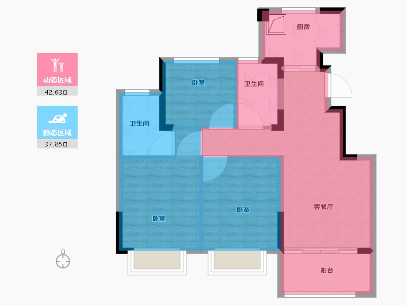 浙江省-宁波市-中南·春风江南院-71.01-户型库-动静分区