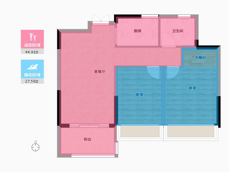 河南省-许昌市-恒达玖玺府-64.99-户型库-动静分区