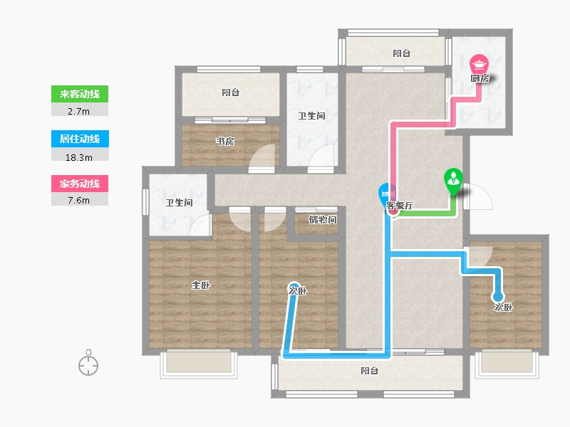 山东省-青岛市-昱苑金岸丽景-130.01-户型库-动静线