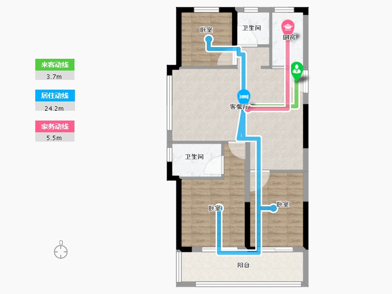 浙江省-绍兴市-三盛汝悦璟园-82.00-户型库-动静线