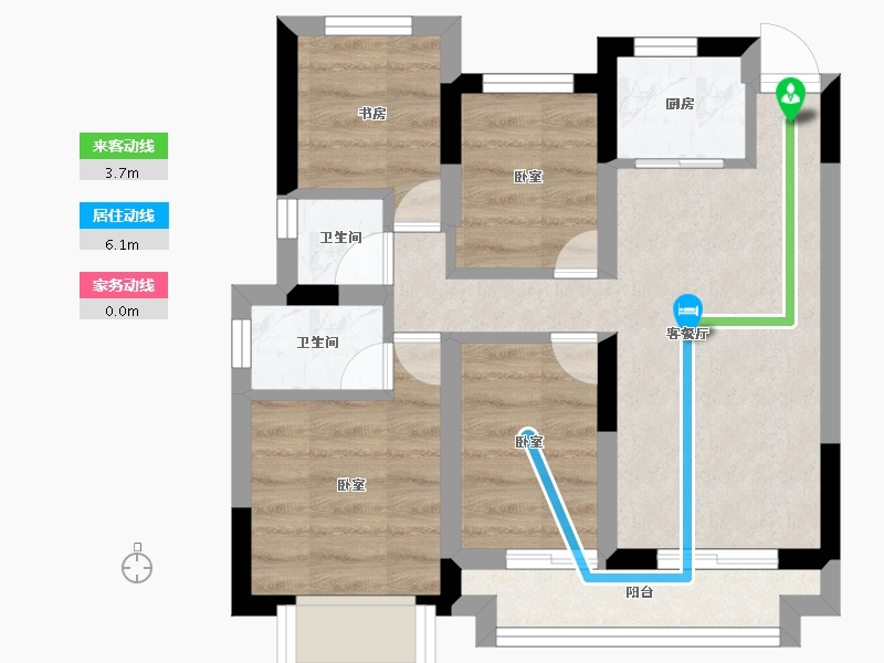 安徽省-黄山市-黄山弘元新安郡-102.00-户型库-动静线