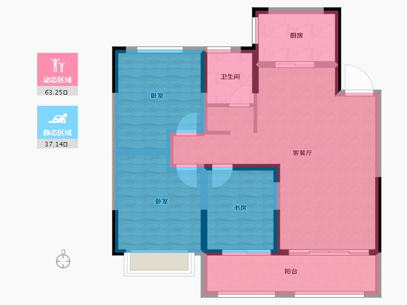 山东省-德州市-泰和花园-90.00-户型库-动静分区