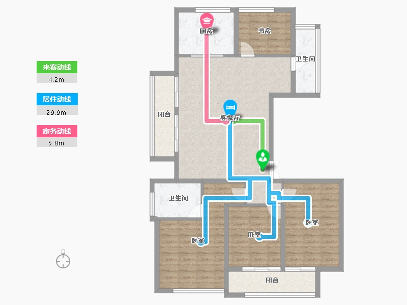 安徽省-宿州市-苏州绿城春江明月-114.00-户型库-动静线