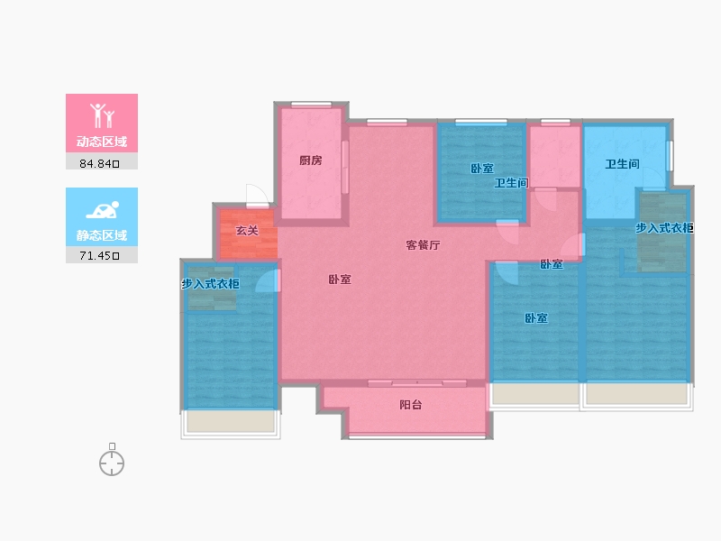 江苏省-徐州市-都会星宸·臻源-140.31-户型库-动静分区