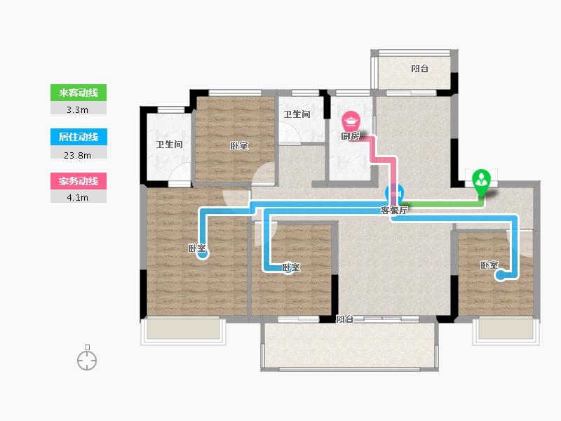 安徽省-阜阳市-融信乐澜雍锦半岛-113.01-户型库-动静线