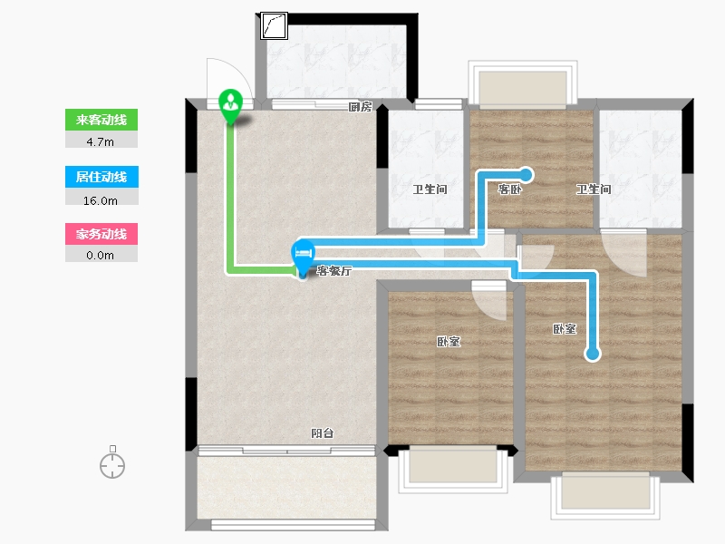 江苏省-南通市-南通恒大云锦华庭-92.49-户型库-动静线